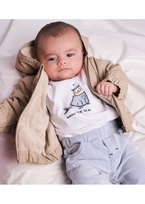 Gymp Gymp- T-shirt Sunny the Seal-wit/blauw