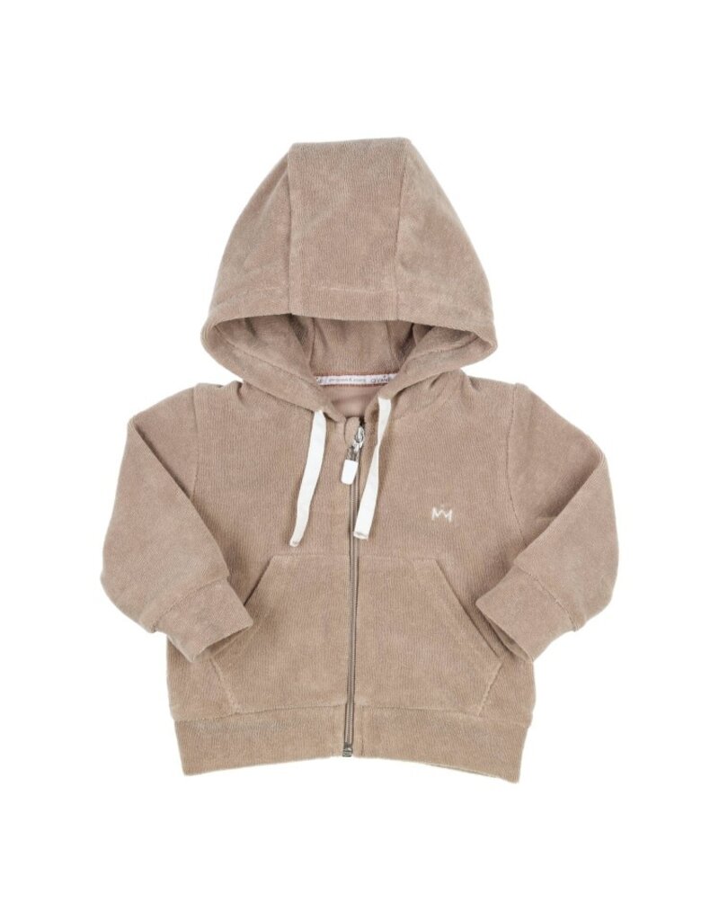 Gymp Gymp- Cardigan met rits-Ido-lichtbruin