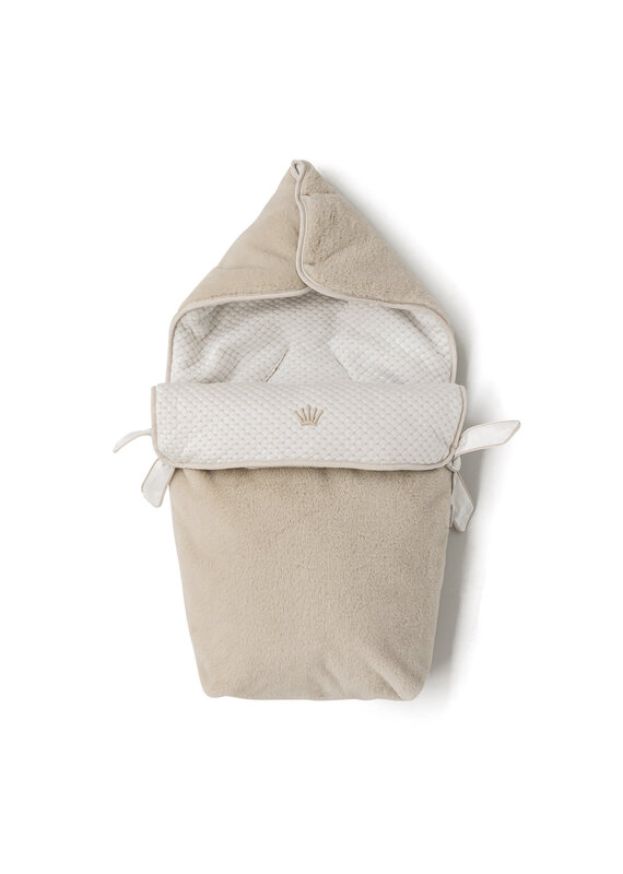 First First - Engelennest voor autostoel - Silent Sand - Faux fur