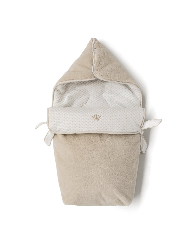 First First - Engelennest voor autostoel - Silent Sand - Faux fur