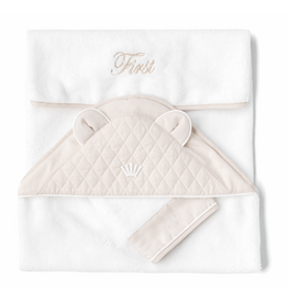 First First - Badcape en washandje - Silent Sands - Beige