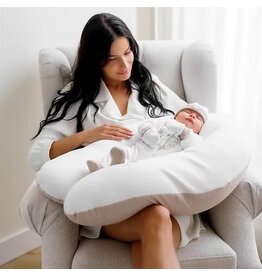First First - Zwangerschaps- Voedingskussen - Beige/wit