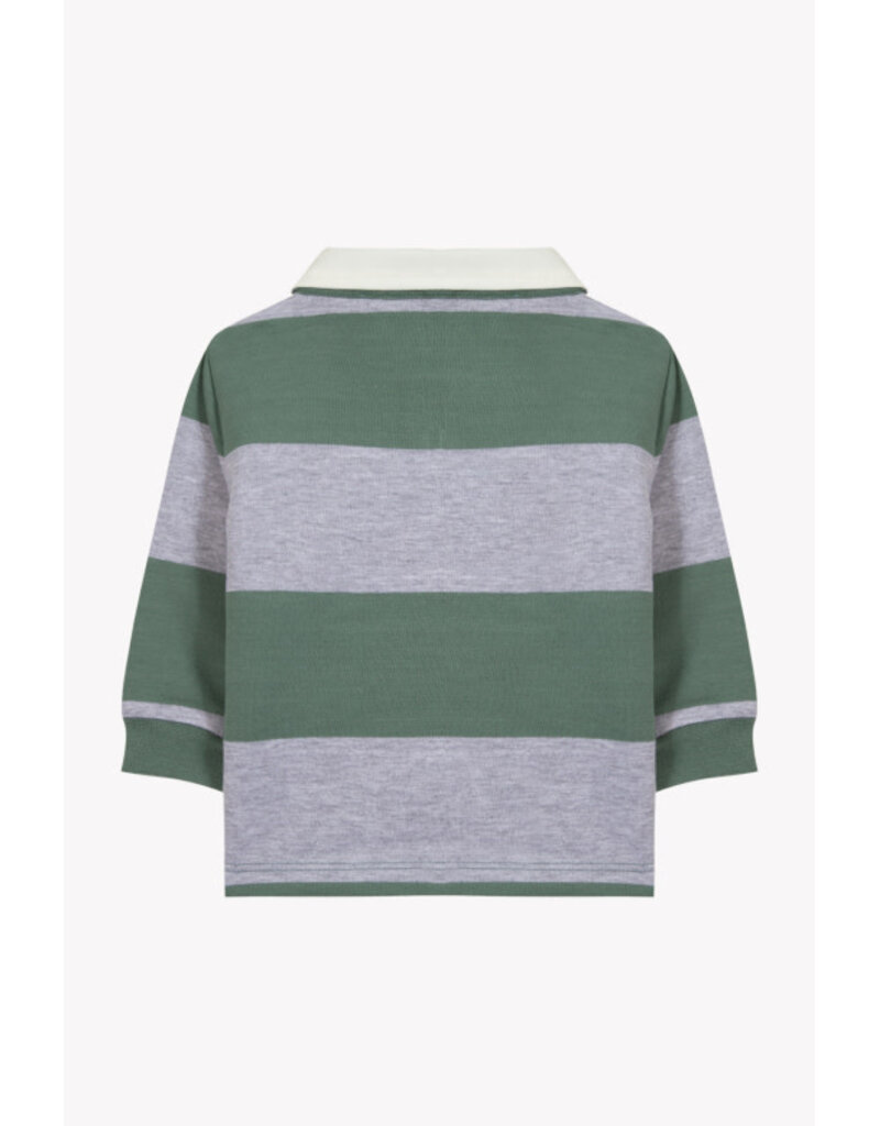 Tartine & Chocolat Tartine et Chocolat - Polo striped groen/grijs - Dino Club
