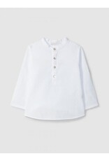 Laranjinha Laranjinha-Linnen hemd-paterskraagje-off white