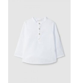 Laranjinha Laranjinha-Linnen hemd-paterskraagje-off white