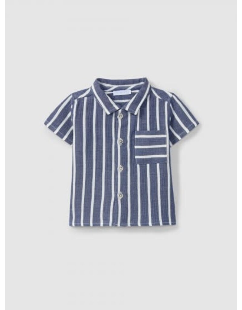 Laranjinha Laranjinha- hemdje korte mouw- navy gestreept