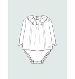 Laranjinha Laranjinha-Body Blouse met kanten details-wit