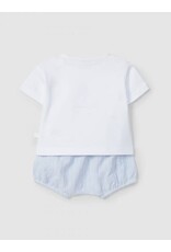 Laranjinha Laranjinha-setje Bootje-wit/blauw gestreept