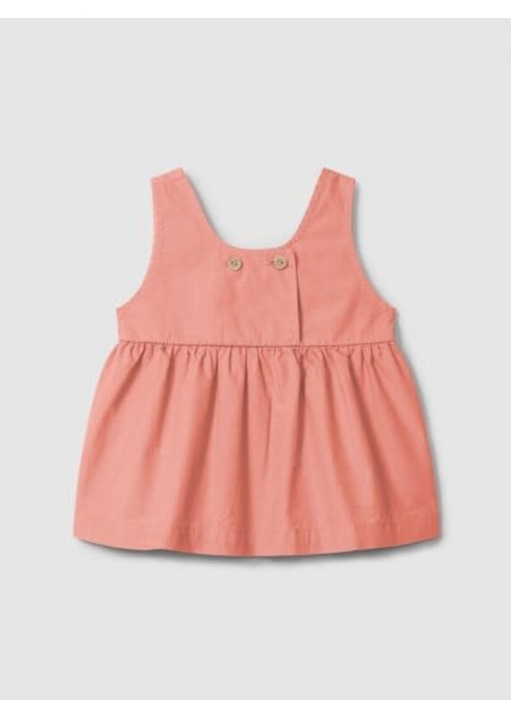 Laranjinha Laranjinha-Jurkje pinafore met knoopjes-raspberrie