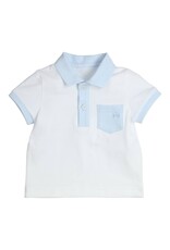 Gymp Gymp - polo aerobic licht blauw/wit
