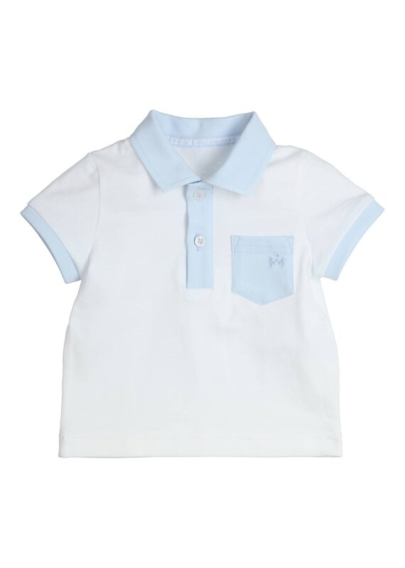Gymp Gymp - polo aerobic licht blauw/wit