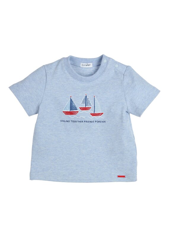 Gymp Gymp - blauwe t shirt zeilen