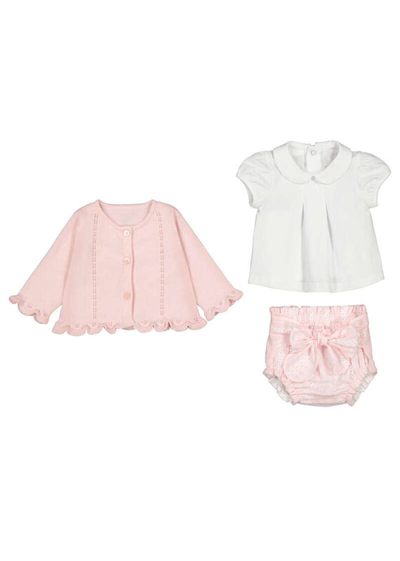 mayoral Mayoral- setje 3 stuks-wit/roze