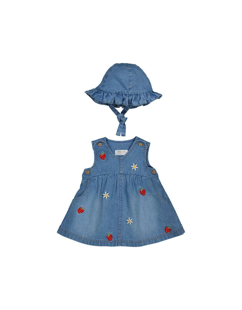 mayoral Mayoral- jeansjurkje met zonnehoed-Renée