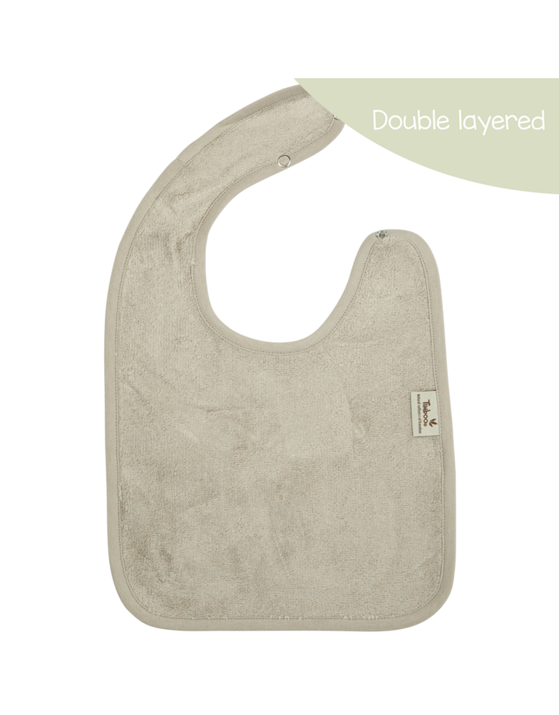 Timboo Timboo slab-dubbel gevoerd-drukknoop- Feather grey (26x38)