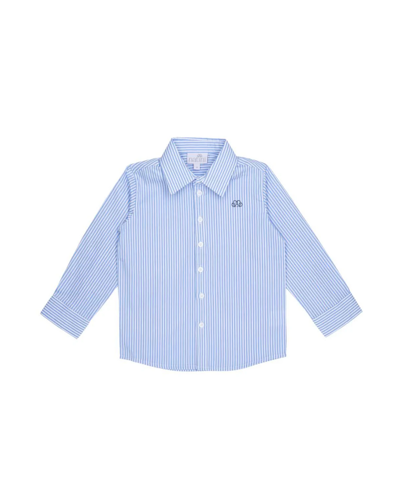 Natini Natini -Hemd - Stripes licht blauw