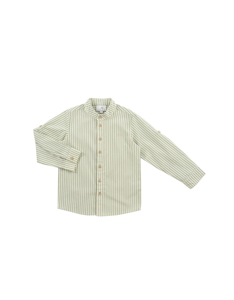 Natini Natini -Hemd - Stripes groen Leo