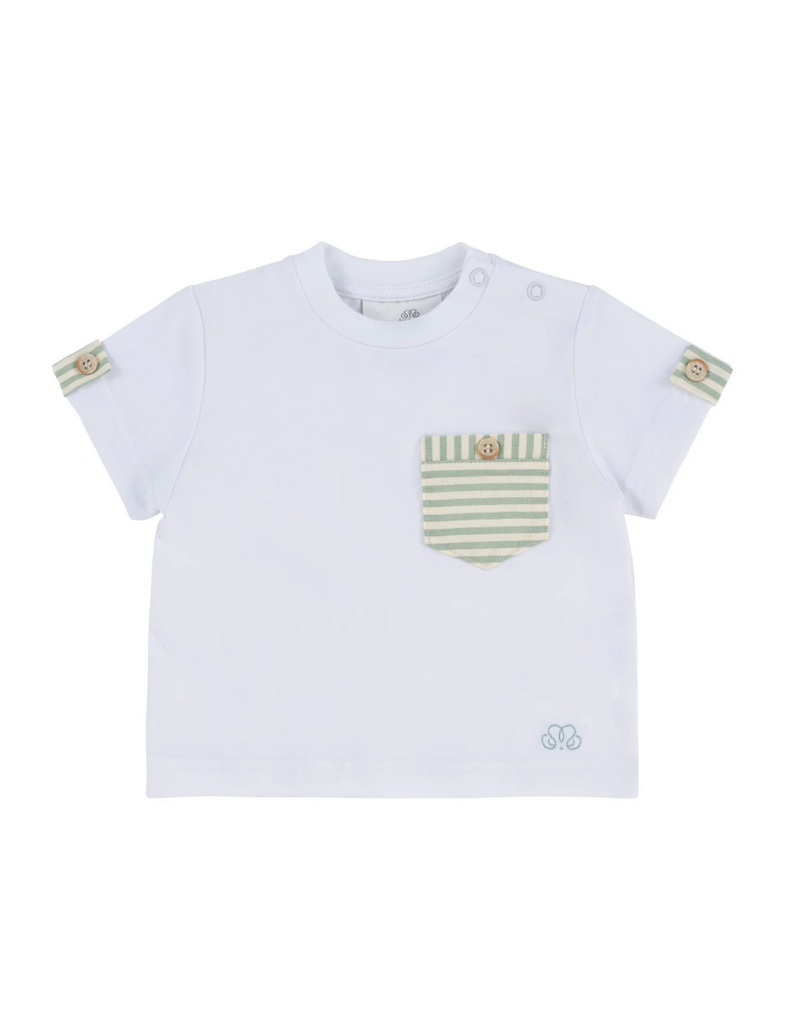 Natini Natini - T-shirt Leo - wit/groen