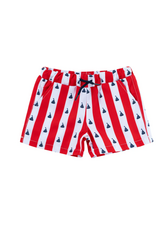 Natini Natini - Zwemshort - boats wit/rood