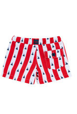 Natini Natini - Zwemshort - boats wit/rood