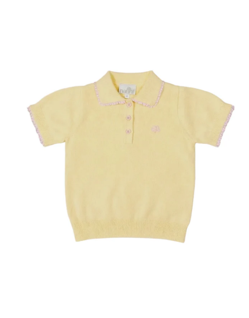 Natini Natini - Polo Tricot Bria - Geel/roze