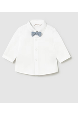 mayoral Mayoral - wit hemdje met blauwe strik