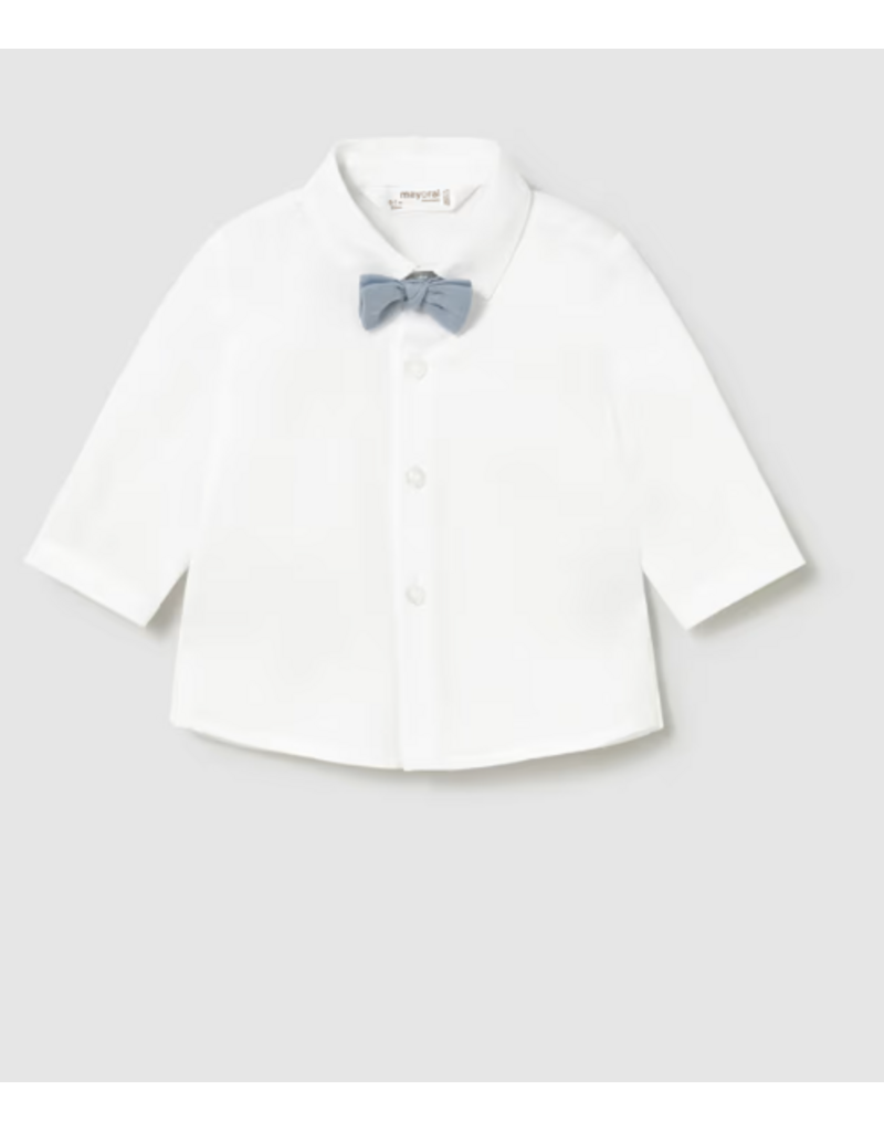 mayoral Mayoral - wit hemdje met blauwe strik