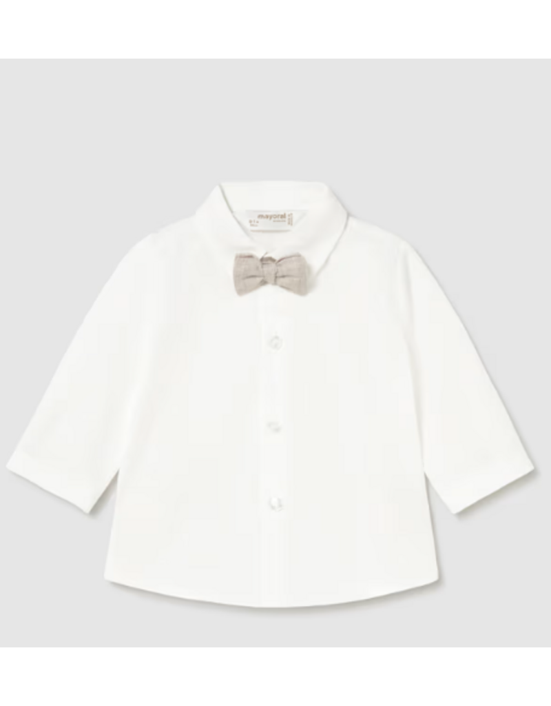 mayoral Mayoral - wit hemdje met beige strik
