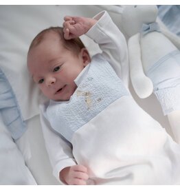 Théophile & Patachou Théophile & Patachou - Kruippakje Combi Jersye Konijn (blauw)