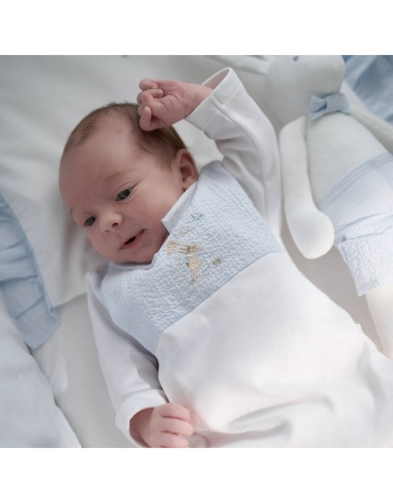 Théophile & Patachou Théophile & Patachou - Kruippakje Combi Jersye Konijn (blauw)