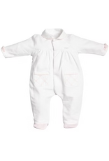 First First-rompersuit-couture lace heart-white pink