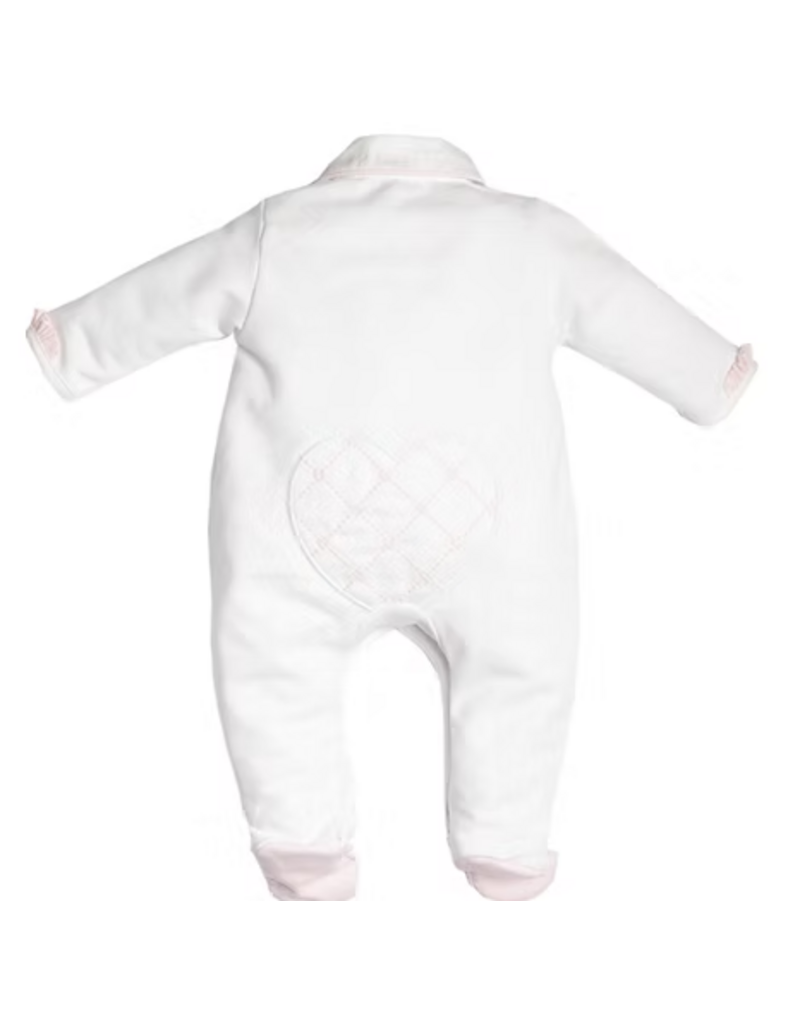 First First-rompersuit-couture lace heart-white pink