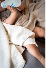 Baby's only Baby's only - Hydrofiele doek Tender warm linen/wit - 65x65 - 2-pack