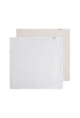 Baby's only Baby's only - Hydrofiele doek Tender warm linen/wit - 65x65 - 2-pack