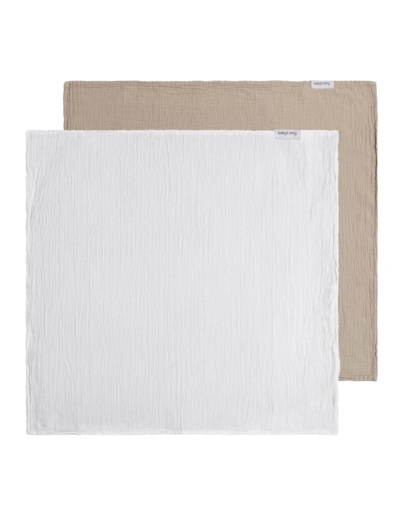 Baby's only - Hydrofiele doek Tender Beige/linen - 115x115 - 2-pack