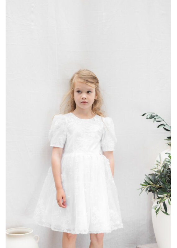 Tartine & Chocolat Tartine et Chocolat - Ceremoniejurk Maraine - wit/pailetten