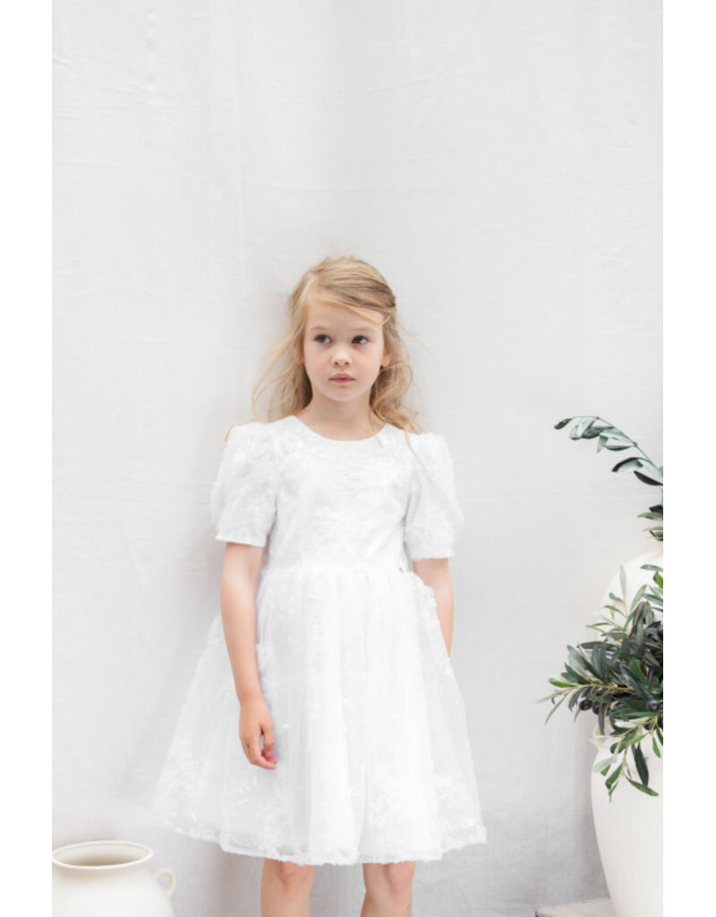 Tartine & Chocolat Tartine et Chocolat - Ceremoniejurk Maraine - wit/pailetten