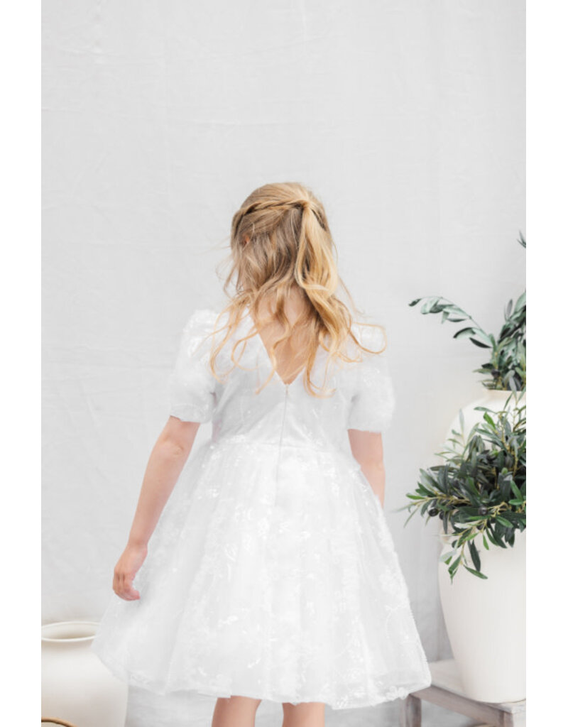 Tartine & Chocolat Tartine et Chocolat - Ceremoniejurk Maraine - wit/pailetten