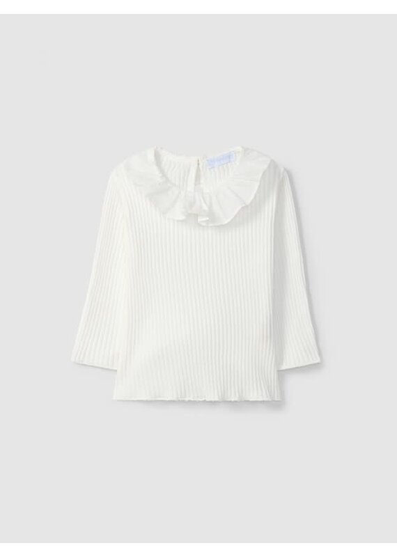 Laranjinha Laranjinha - Lange mouwen blouse wit met kraag