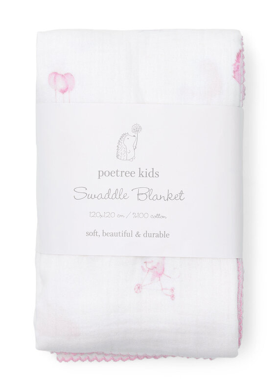 Poetree Kids Poetree - Tetradoek 120x120 - Pink Dreams