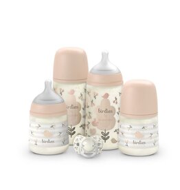 suavinex Suavinex- Essential Set-Birdies-fopspeen en flessen roze