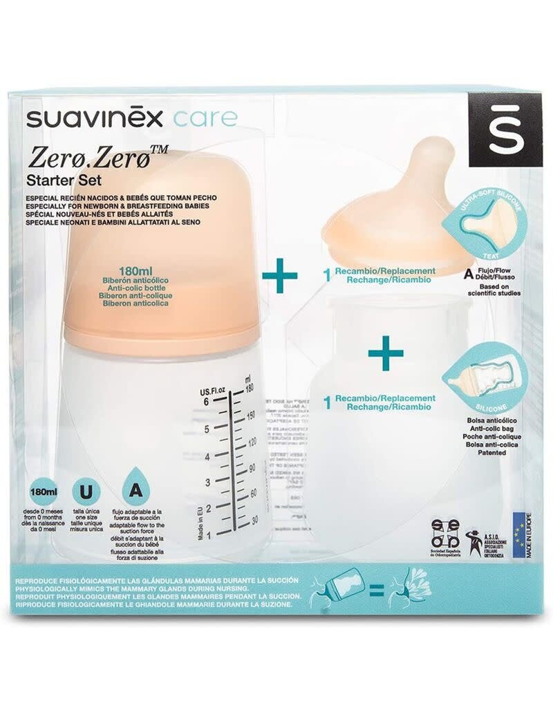 suavinex Suavinex-Zero Zero-anti colic- Starter SET-silicone-roze