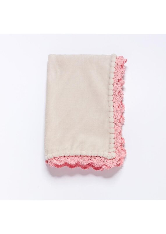 Yaarn Yaarn handmade - fleece 70x100cm beige/wit