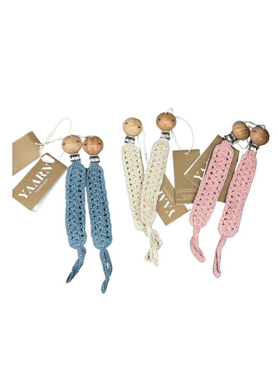 Yaarn Yaarn - pacifier strap wit