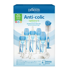 Dr. Brown's Dr. Browns Options+ Anti-colic Bottle | Gifstset Standaard halsfles - blauw