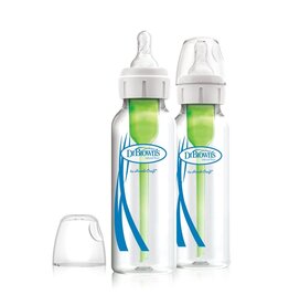 Dr. Brown's Dr. Browns Options+ Anti-colic Bottle | Standaard halsflesje 250ml GLAS 2stuks