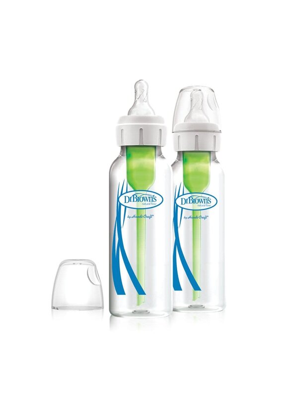 Dr. Brown's Dr. Browns Options+ Anti-colic Bottle | Standaard halsflesje 250ml GLAS 2stuks