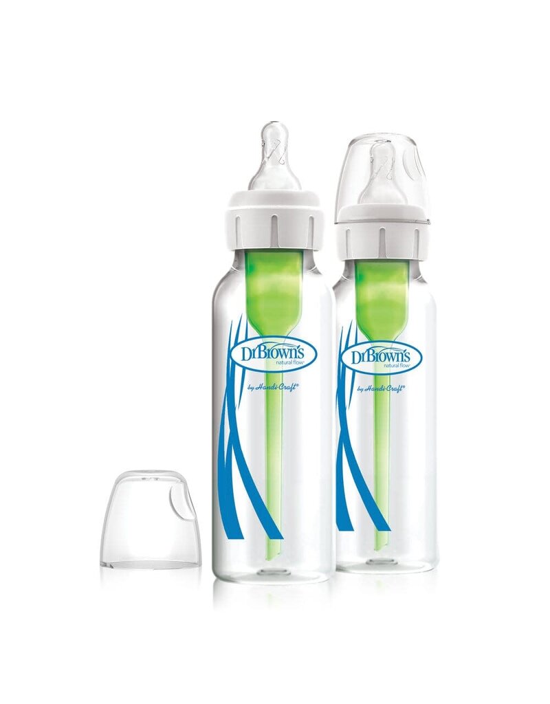 Dr. Brown's Dr. Browns Options+ Anti-colic Bottle | Standaard halsflesje 250ml GLAS 2stuks