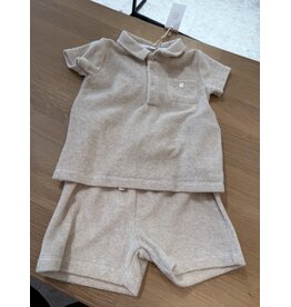 Patachou Patachou - Tweedelig set in spons - Boys beige