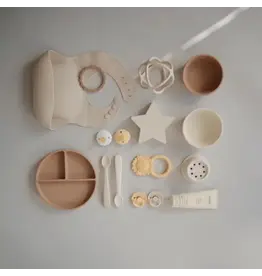 Mushie Mushie - slabbetje met opvangbakje shifting sand